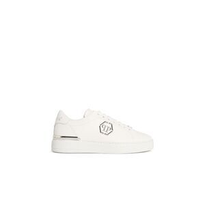 Philipp Plein Hexagon White Leather Sneakers Men